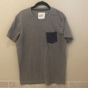 Abercrombie & Fitch Tee with polka dot pocket detail